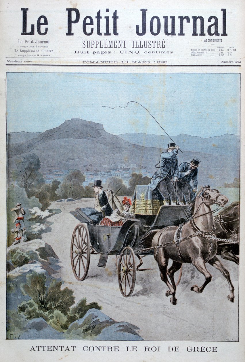 Angrepsforsøk på kongen av Hellas, 1898 av Henri Meyer