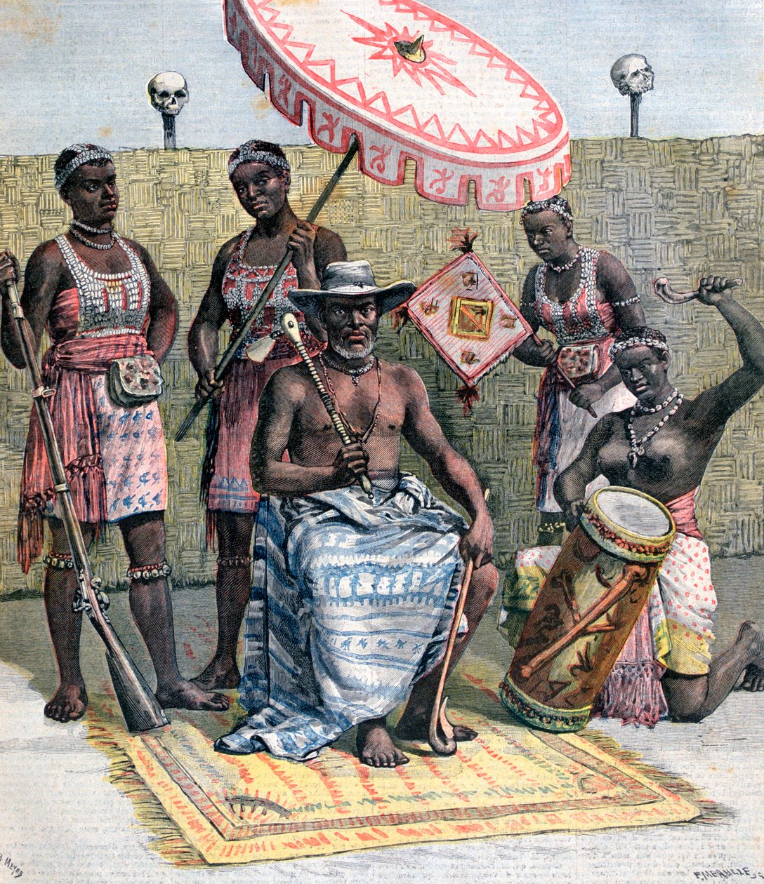 Behanzin, konge av Dahomey, 1892 av Henri Meyer