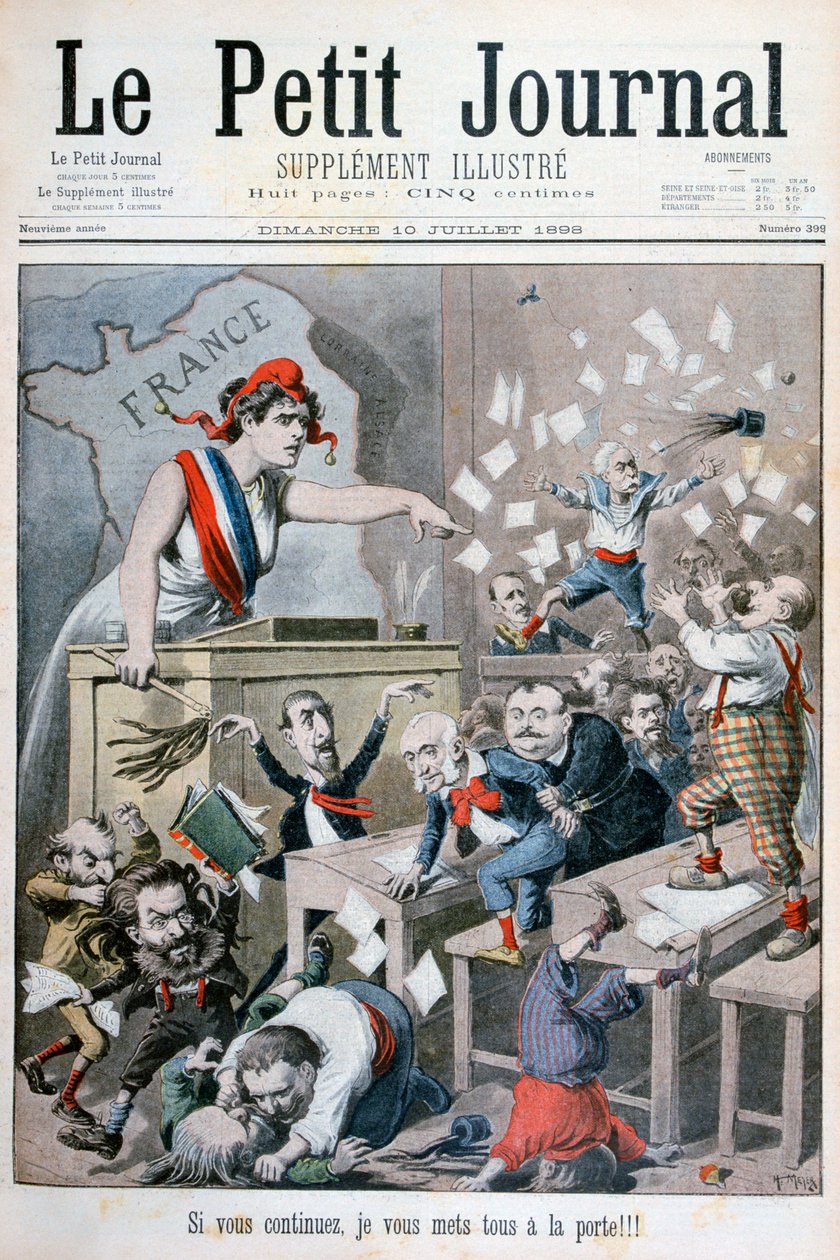 Karikatur av Deputertkammeret, Paris, 1898 av Henri Meyer