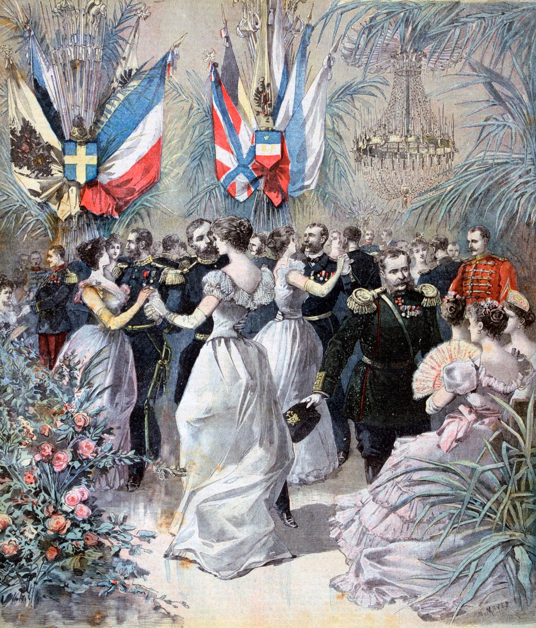 Feiringer til ære for besøket til den russiske flåten i Toulon, 1893 av Henri Meyer