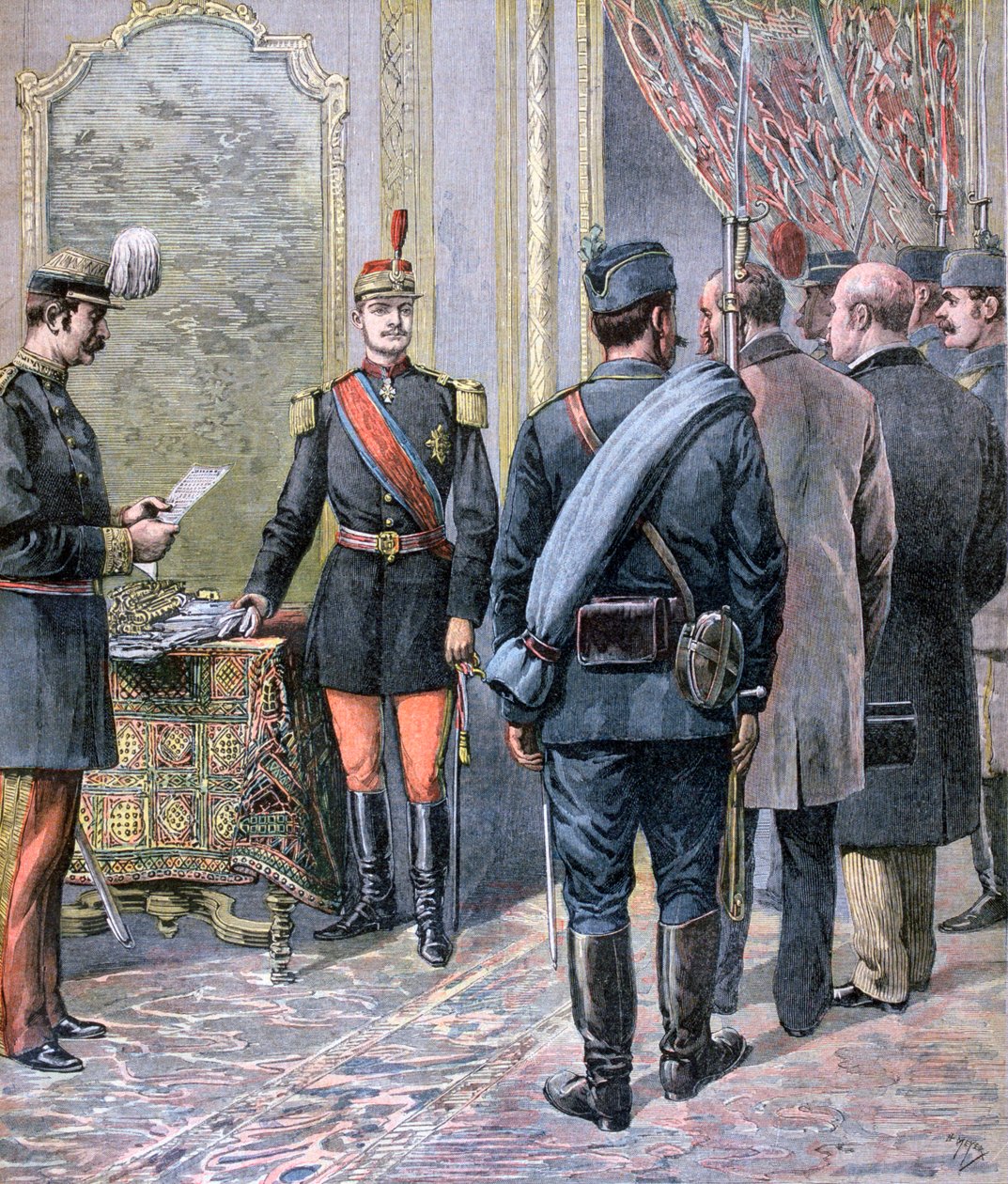 Kupp i Serbia, 1893 av Henri Meyer