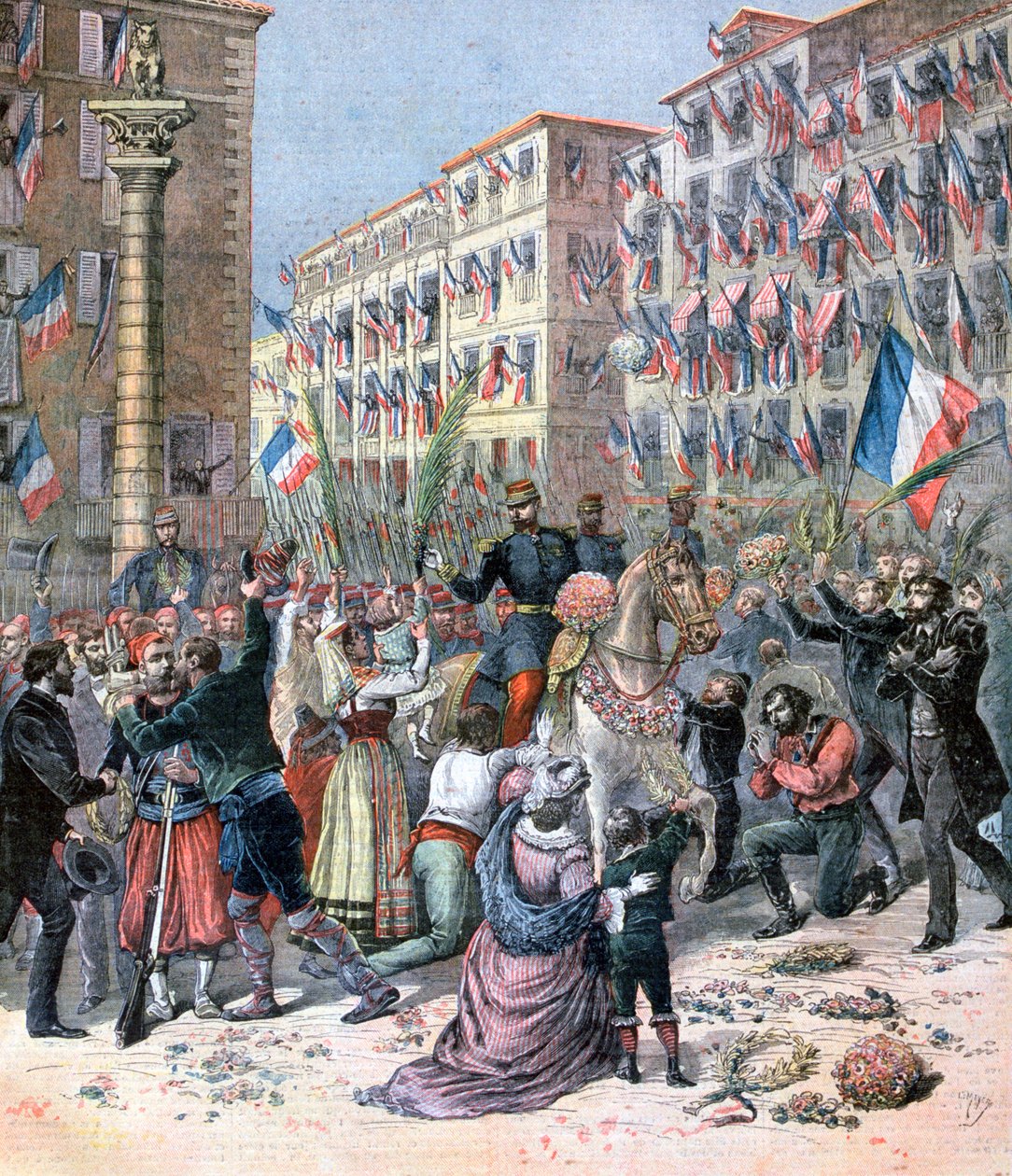 Franskmennenes inntog i Milano, 8. juni 1859, 1893 av Henri Meyer