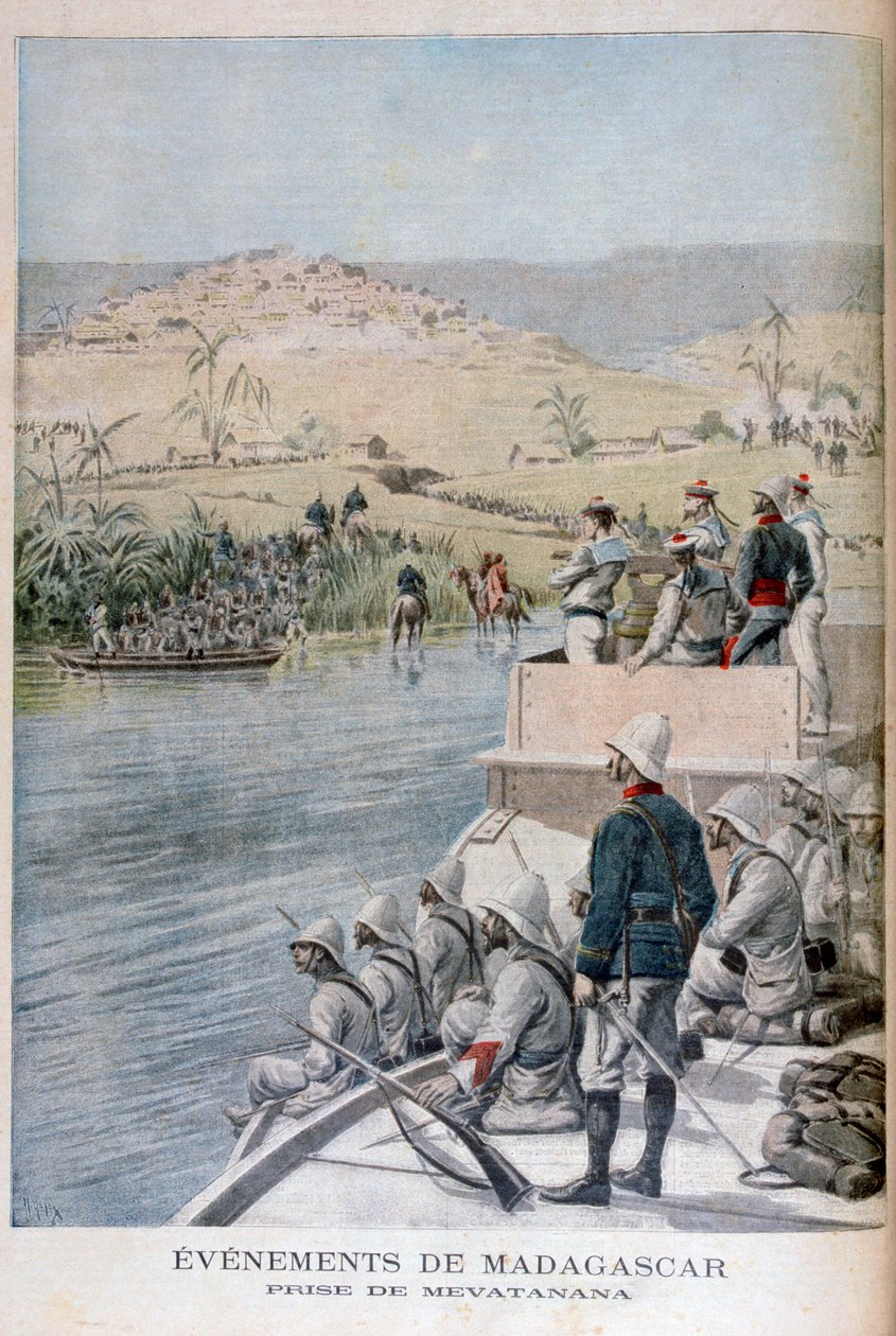 Hendelser på Madagaskar: Capture of Mevatanana, 1895 av Henri Meyer