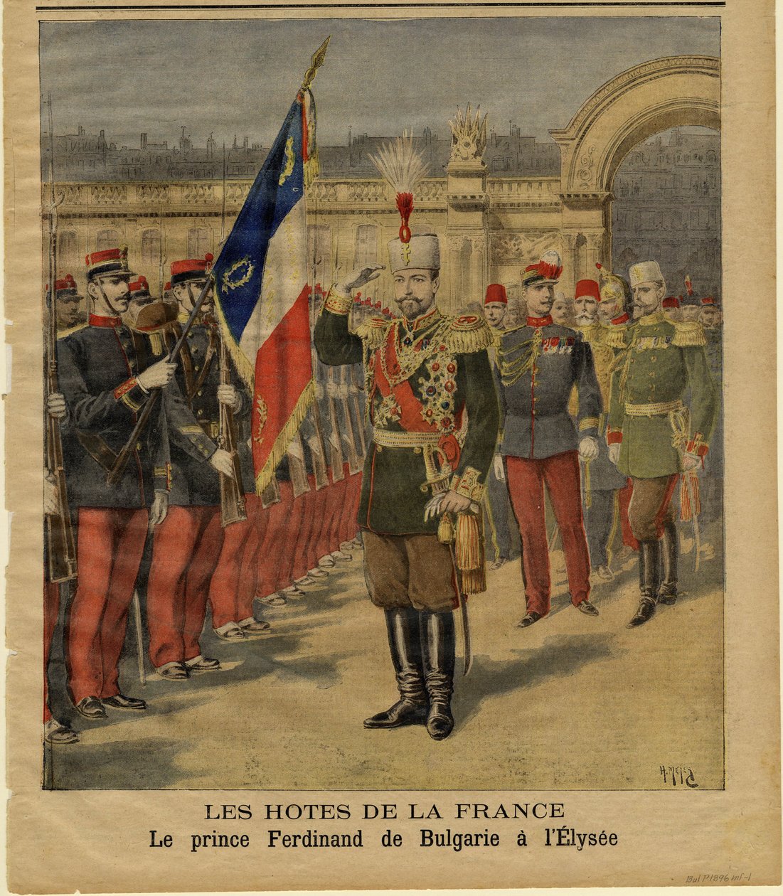 Ferdinand I av Bulgaria ved Élysée-palasset av Henri Meyer