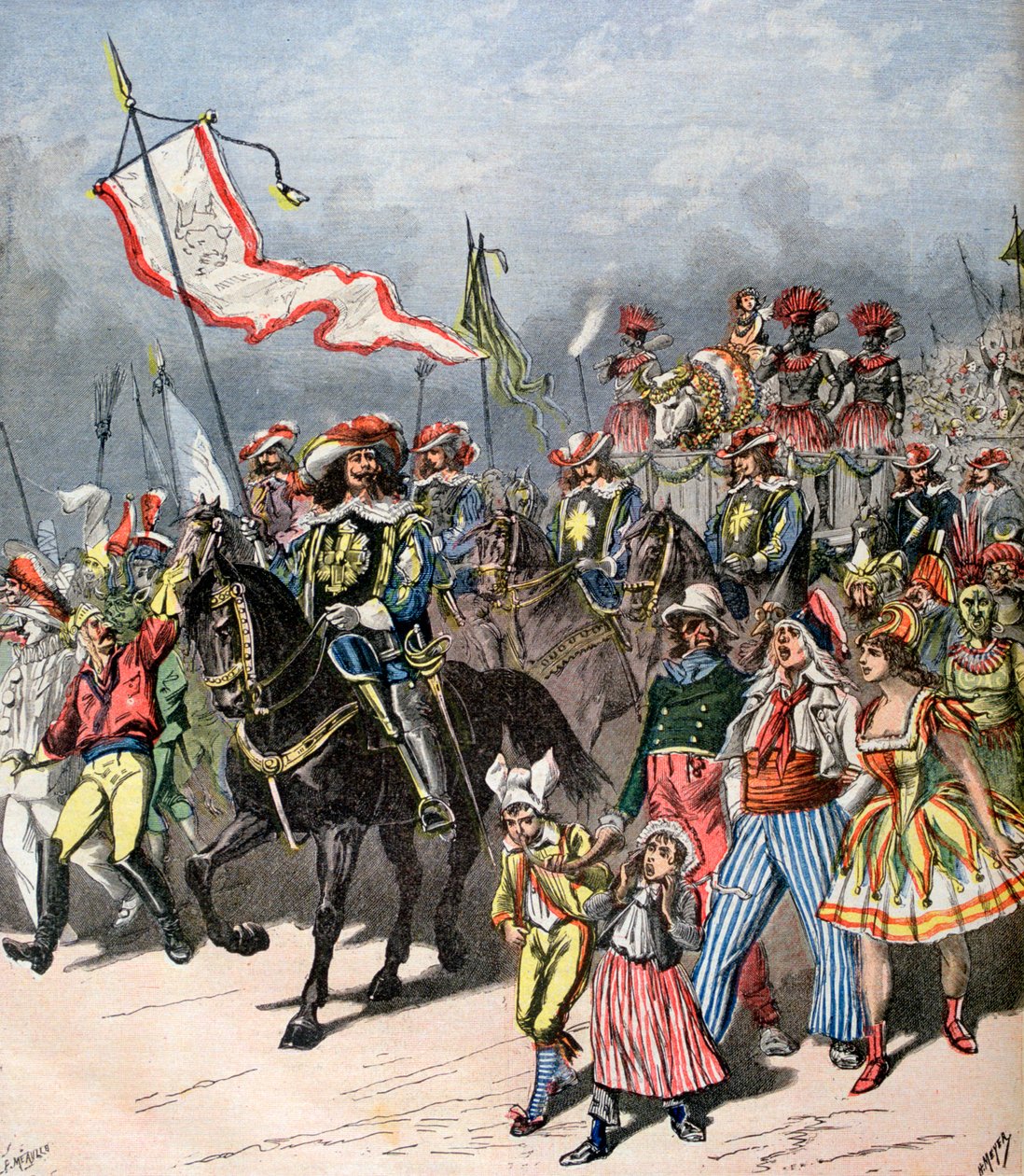 Fransk karneval av den fetede oksen, i tidligere tider, 1891 av Henri Meyer