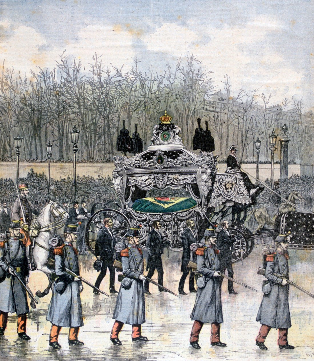 Begravelse av keiseren av Brasil, 1891 av Henri Meyer