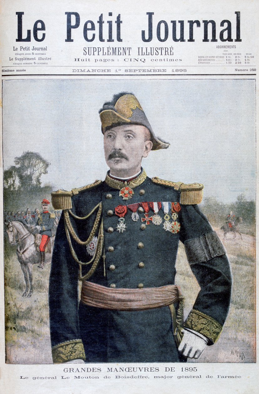 General Raoul le Mouton de Boisdeffre , fransk soldat, 1895 av Henri Meyer