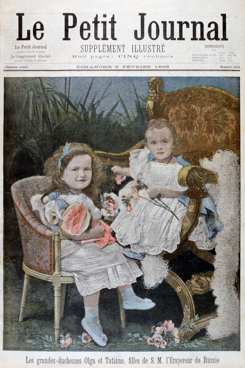 Storhertuginnene Olga og Tatiana av Russland, 1899 av Henri Meyer