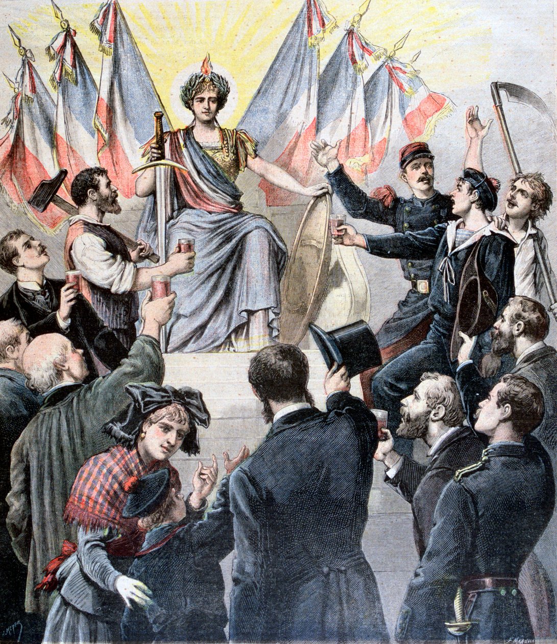 Godt nyttår Frankrike!, 1891 av Henri Meyer