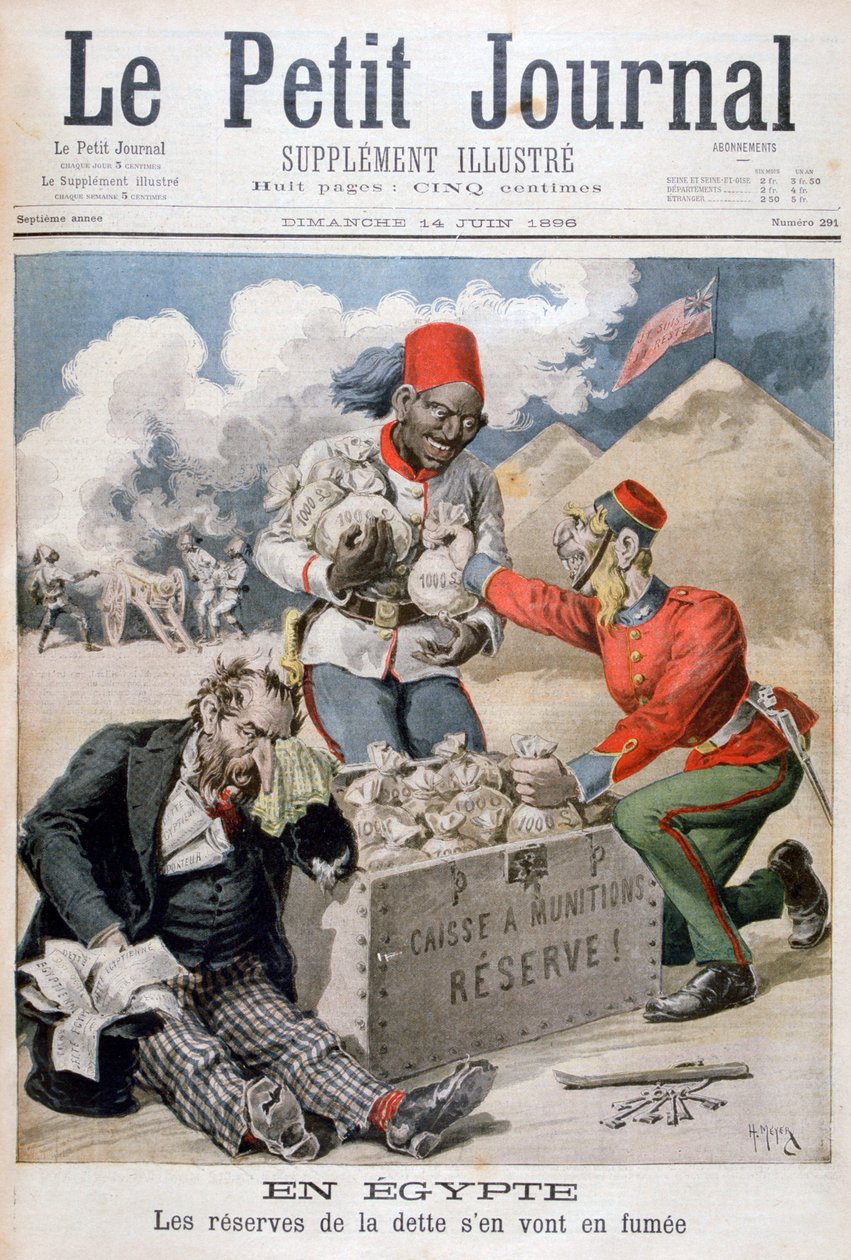 In Egypt: The Reserves of the Debt Going Up in Smoke, 1896 av Henri Meyer