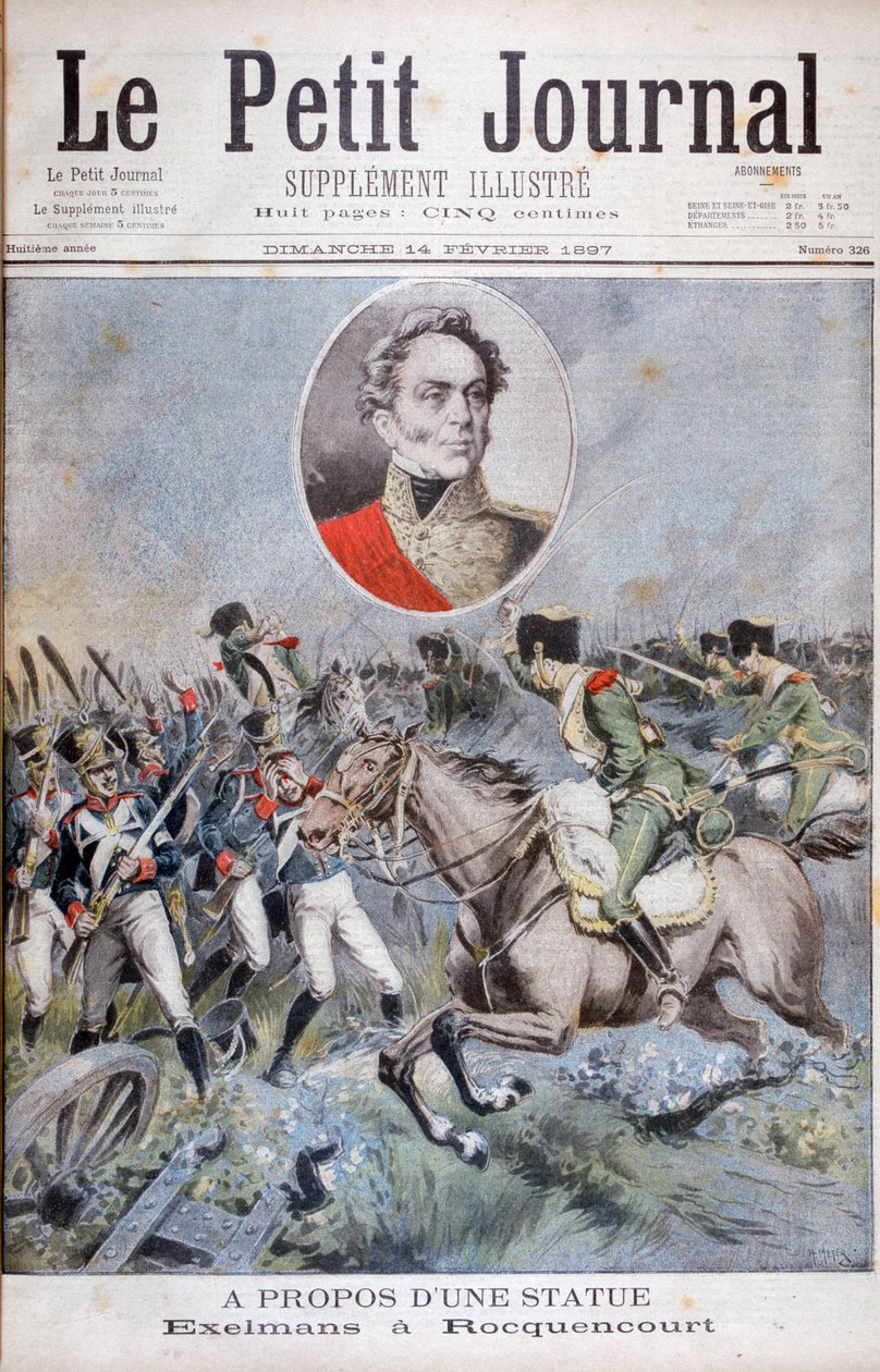 Isidore Exelmans franske soldat, slaget ved Rocquencourt, 1815 1897 av Henri Meyer