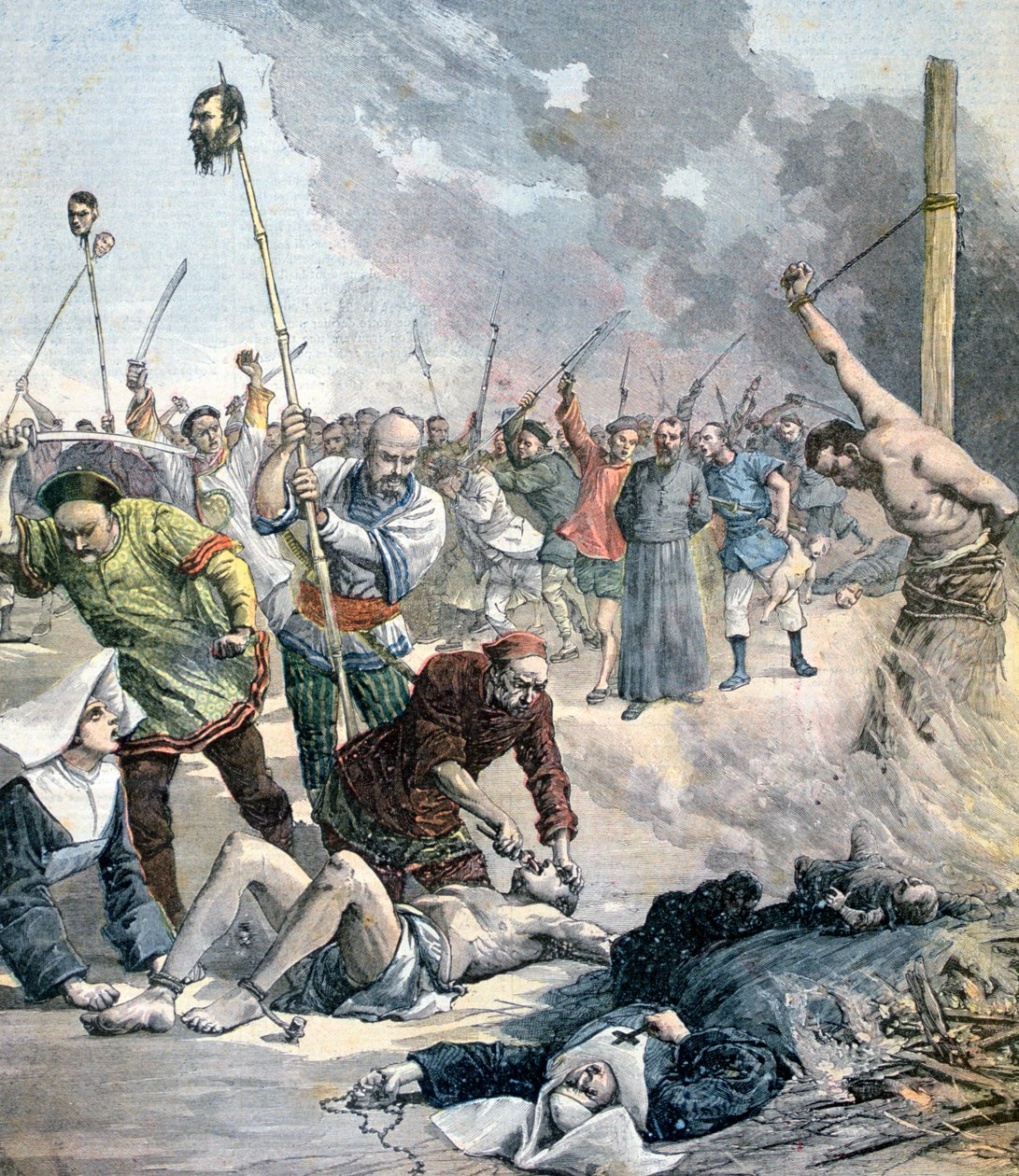 Massakrer i Kina, 1891 av Henri Meyer