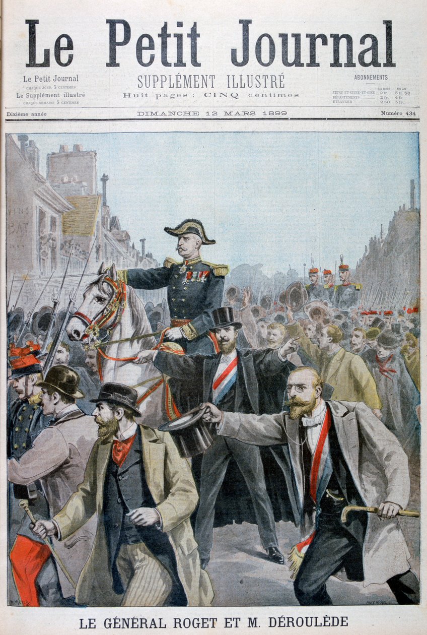 Paul Déroulède griper General Rogets hodelag, Paris, 1899 av Henri Meyer