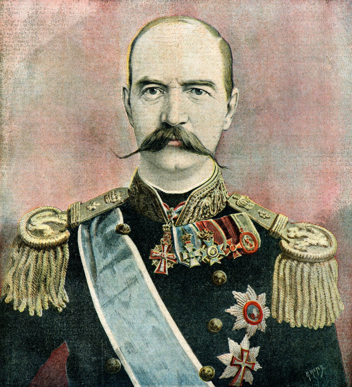 Portrett av kong Georg I av Hellas av Henri Meyer