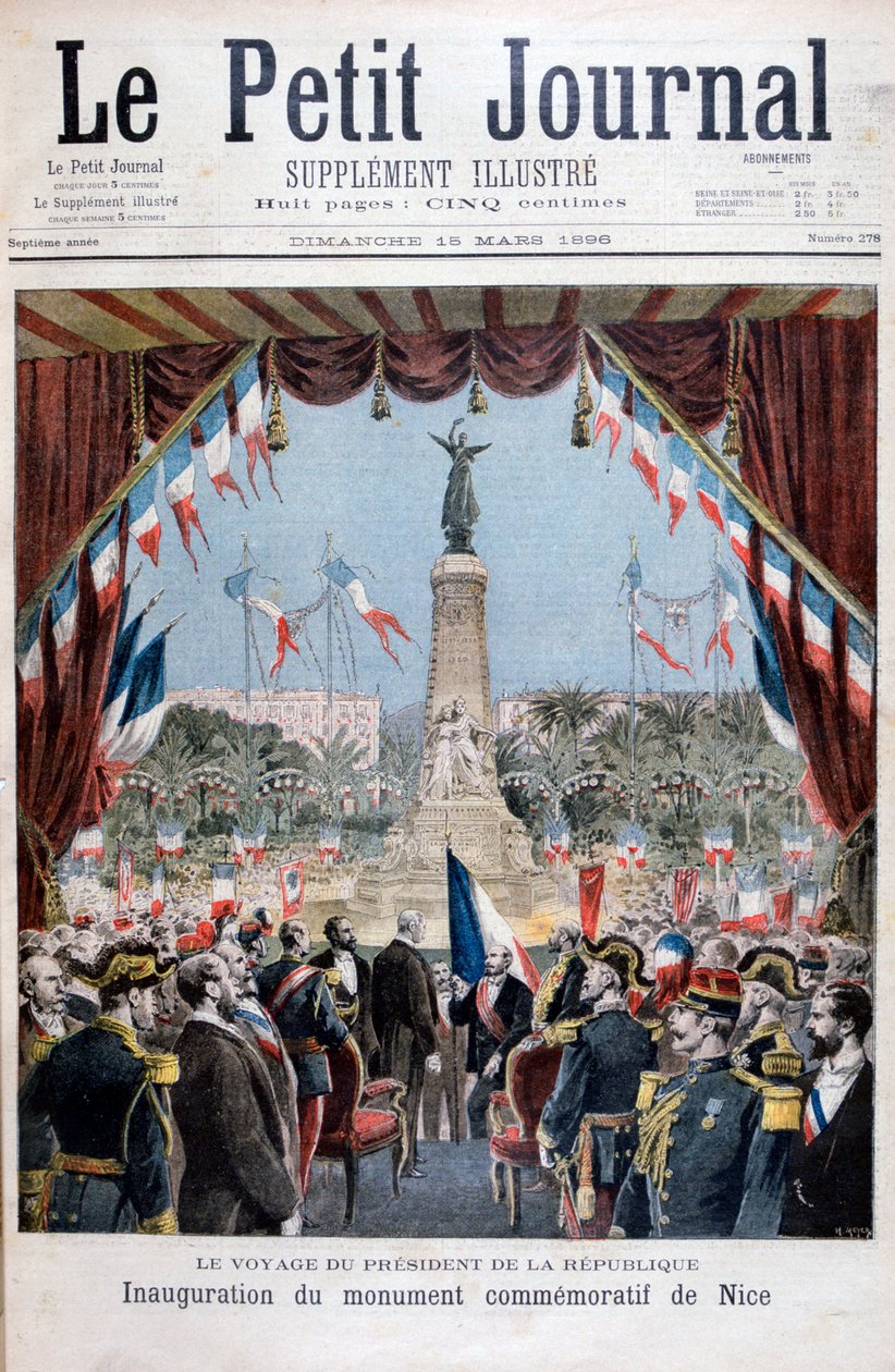 President Faure ved innvielsesseremonien av et monument i Nice, 1896 av Henri Meyer