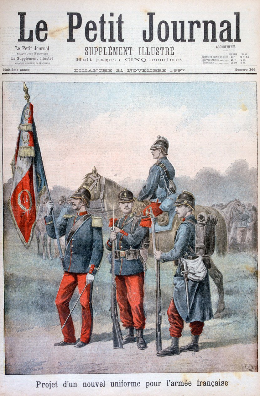 Foreslo nye uniformer for den franske hæren, 1897 av Henri Meyer
