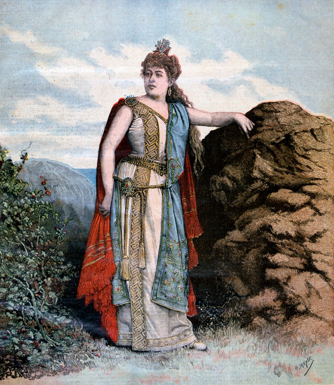 Renee Richard i operaen Sapho, 1893 av Henri Meyer