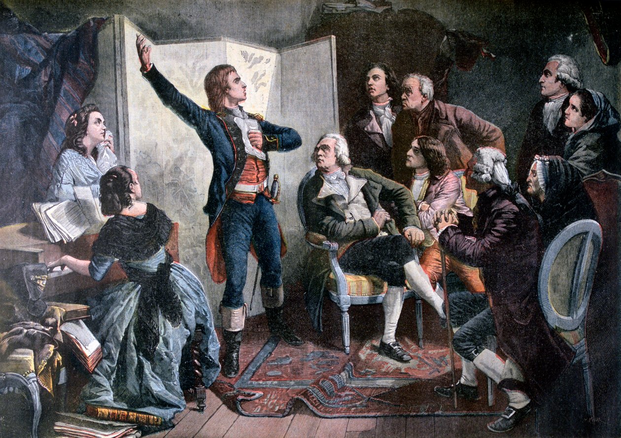 Rouget de Lisle synger Marseillaise, 1892. av Henri Meyer