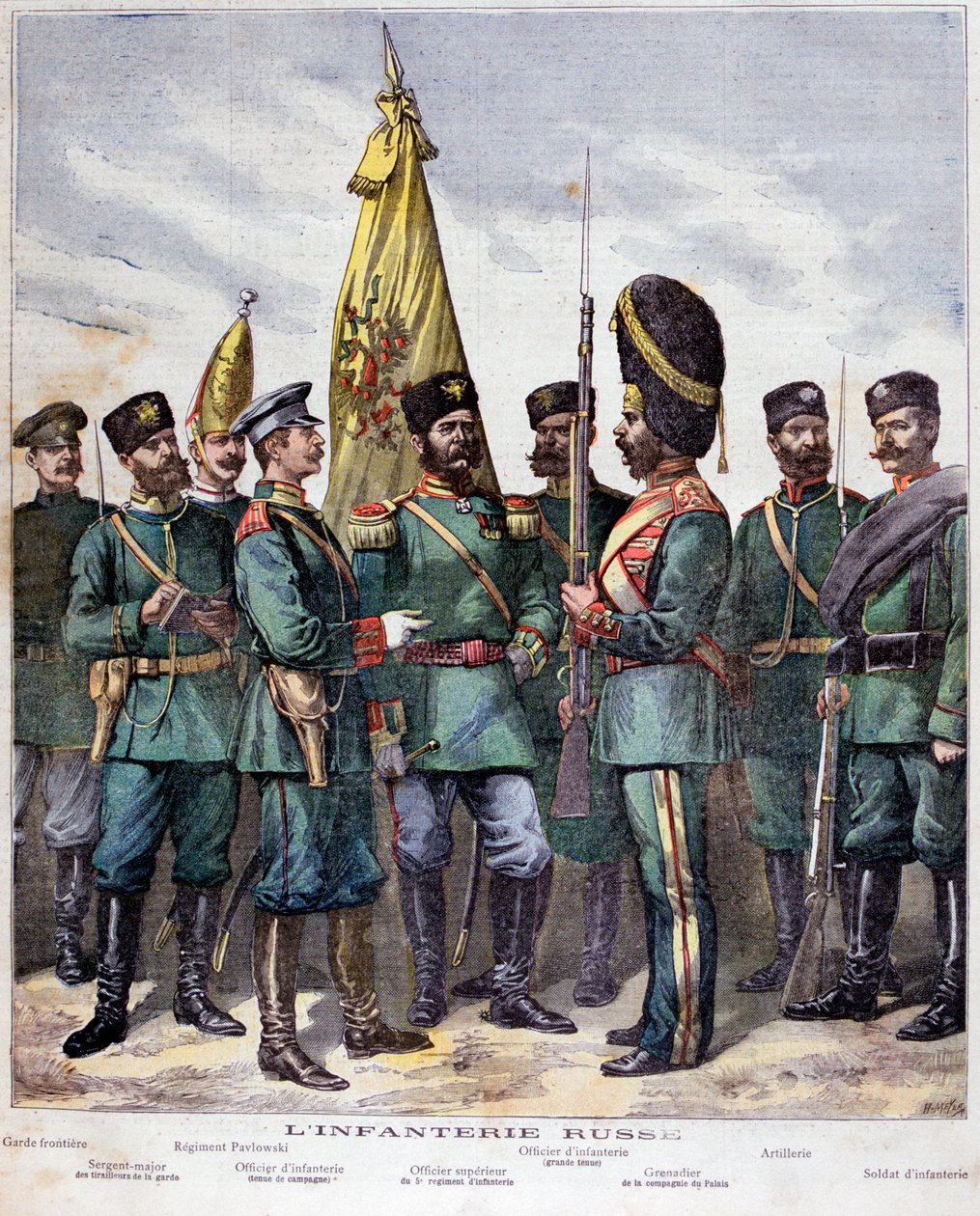 Russisk infanteri, 1892 av Henri Meyer