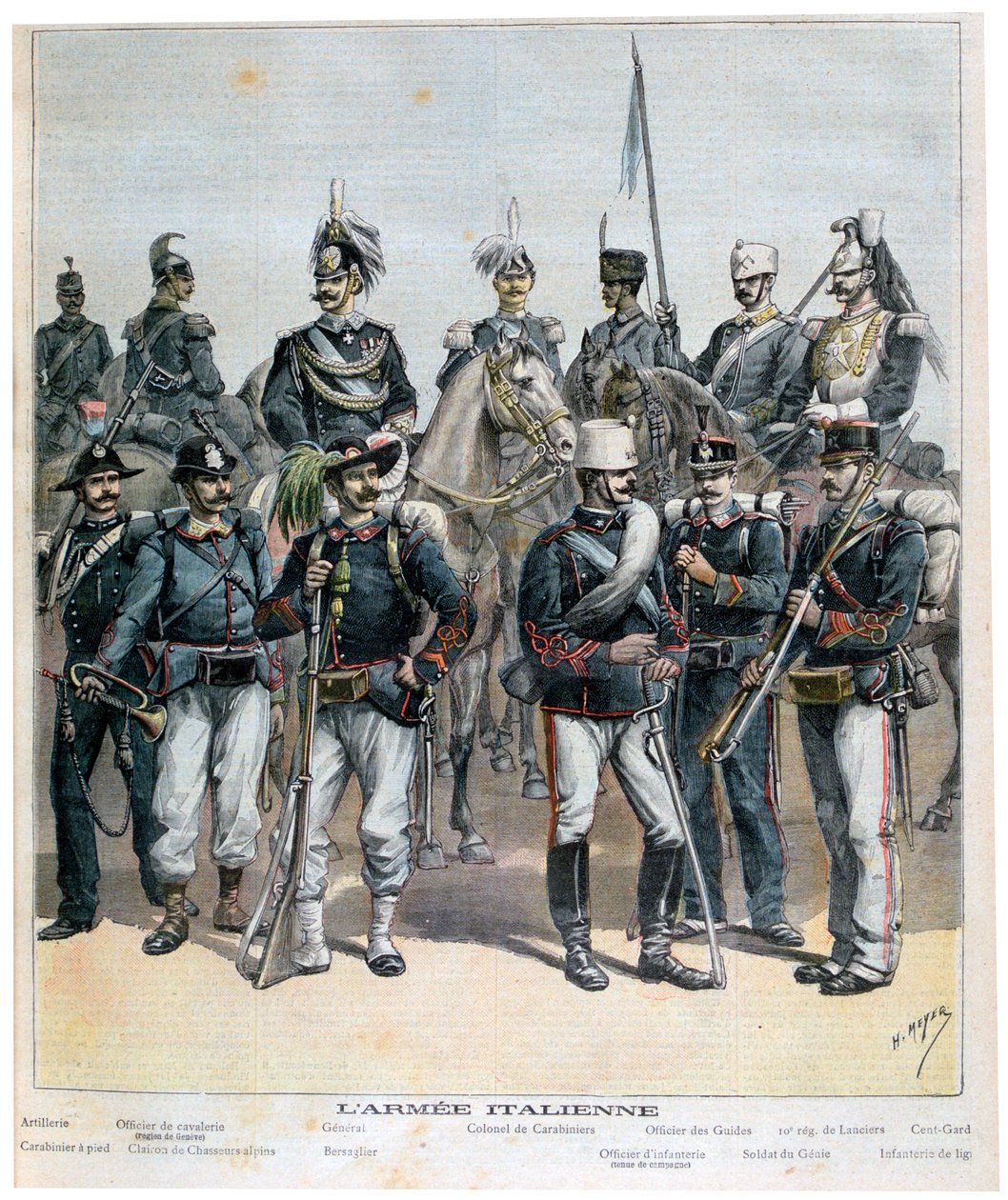 Den italienske hæren, 1892 av Henri Meyer
