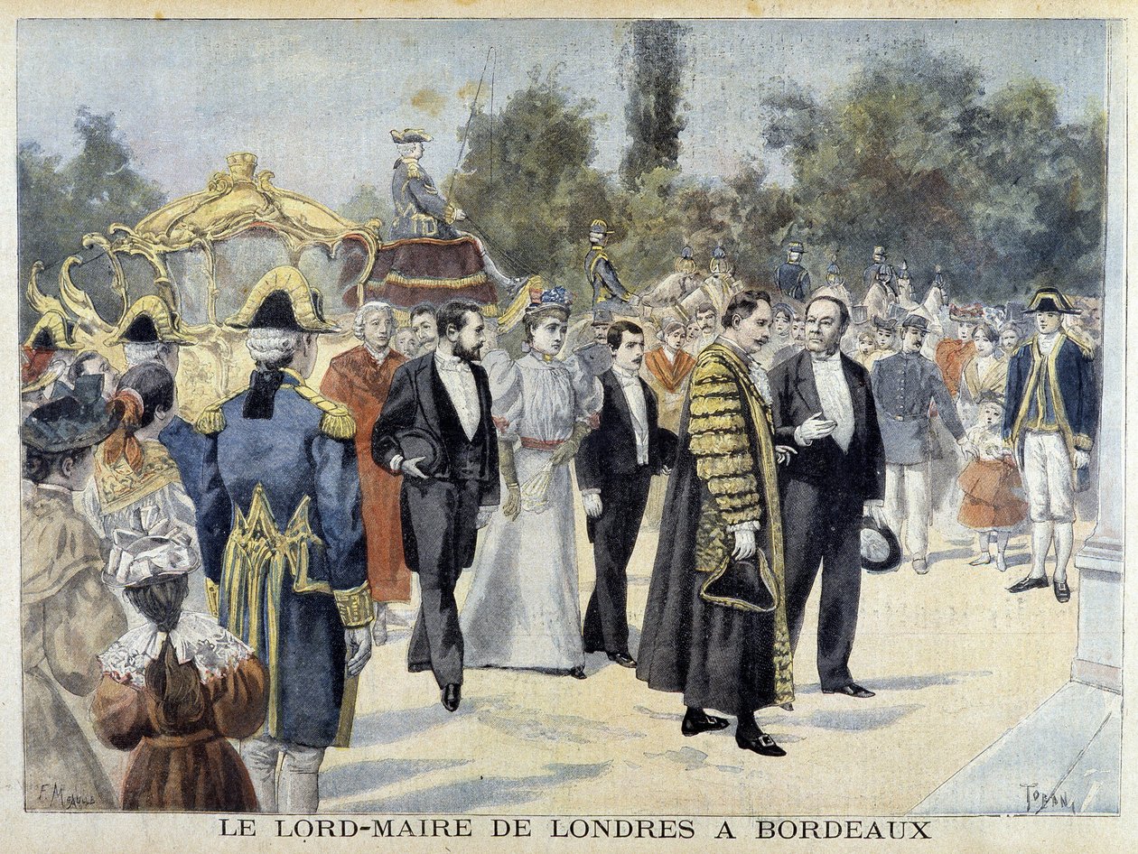 Lord Mayor of London til Bordeaux - i "" Le Petite Journal" av Henri Meyer