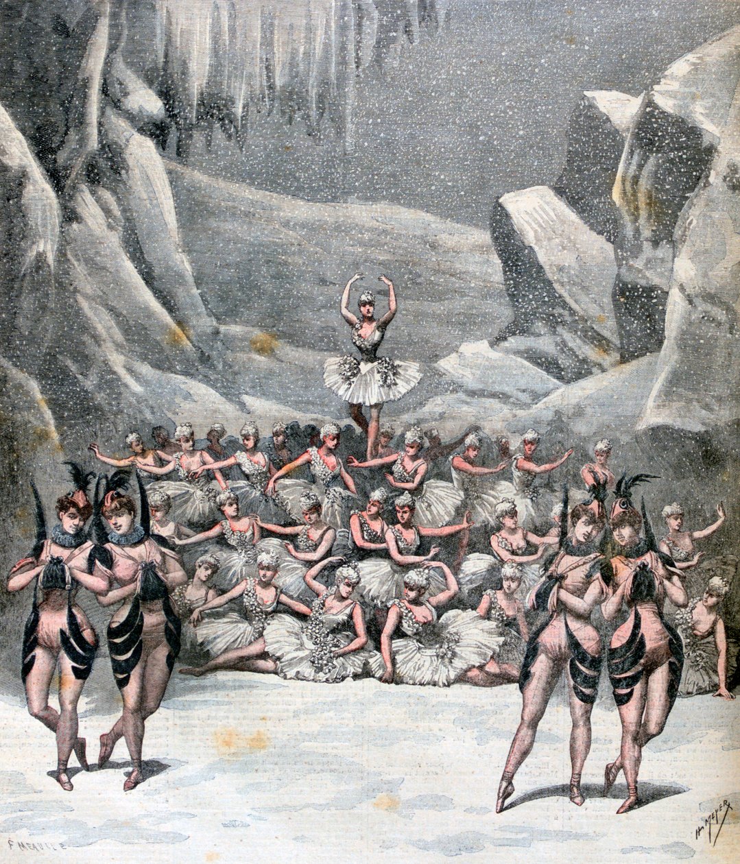 The Snow Ballet, from Voyage to the Moon av Jacques Offenbach, 1892 av Henri Meyer