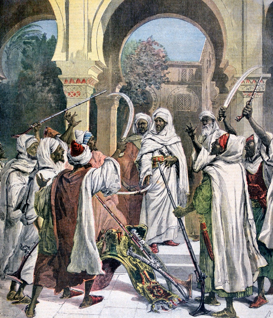 Stammesjefene sverger troskap til sultanen av Marokko, 1892 av Henri Meyer