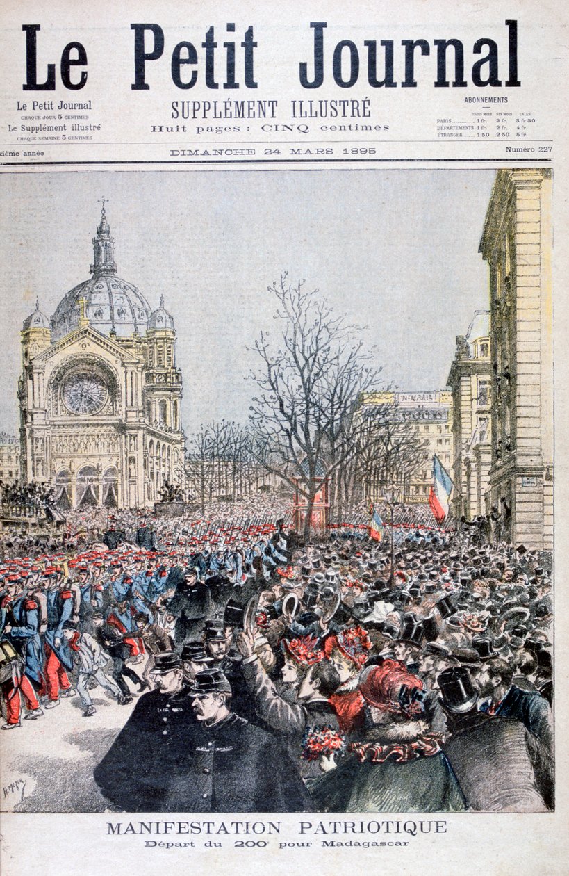 Franske troppers avgang til Madagaskar, Paris, 1895 av Henri Meyer