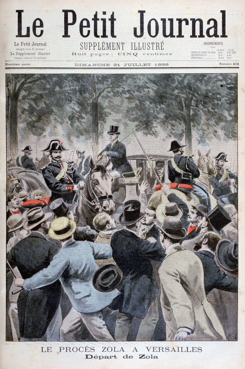 Émile Zolas avgang fra Versailles, 1898 av Henri Meyer