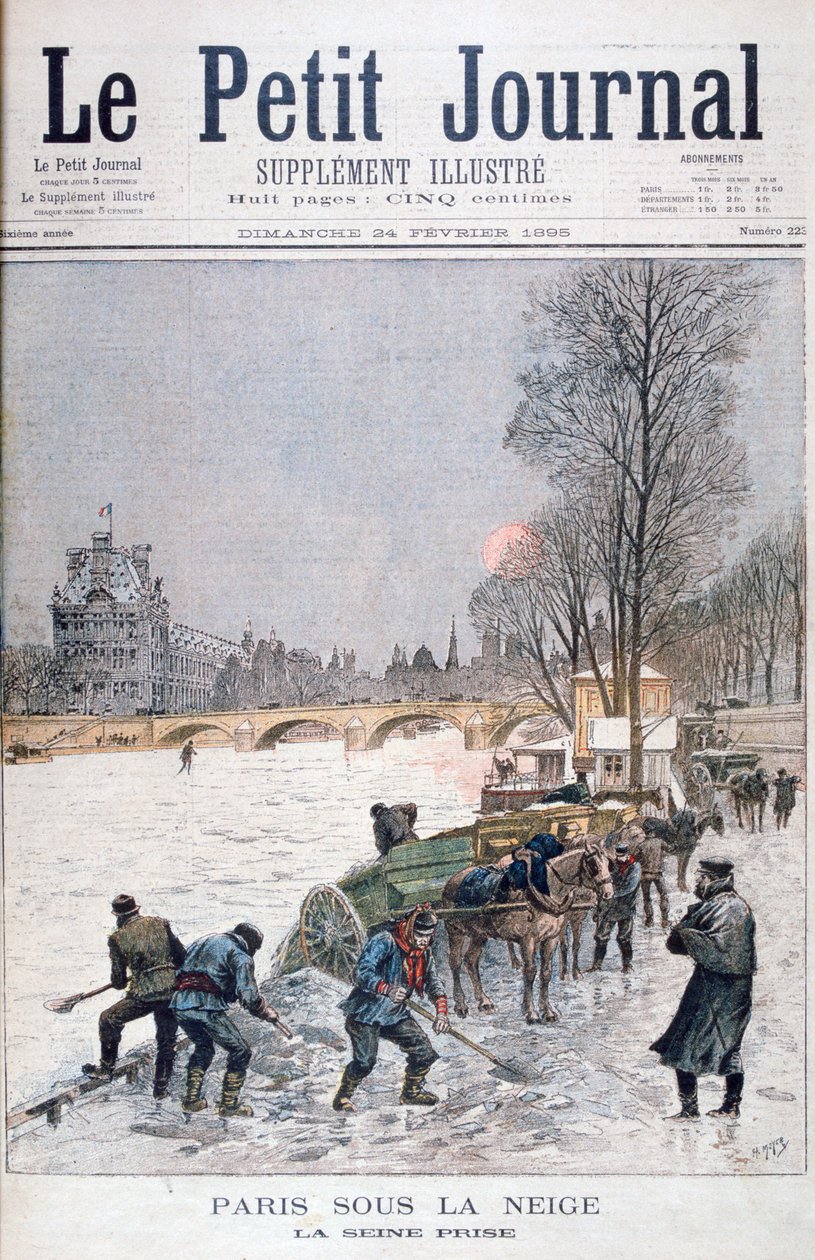 Den frosne Seinen, vinter, Paris, 1895 av Henri Meyer