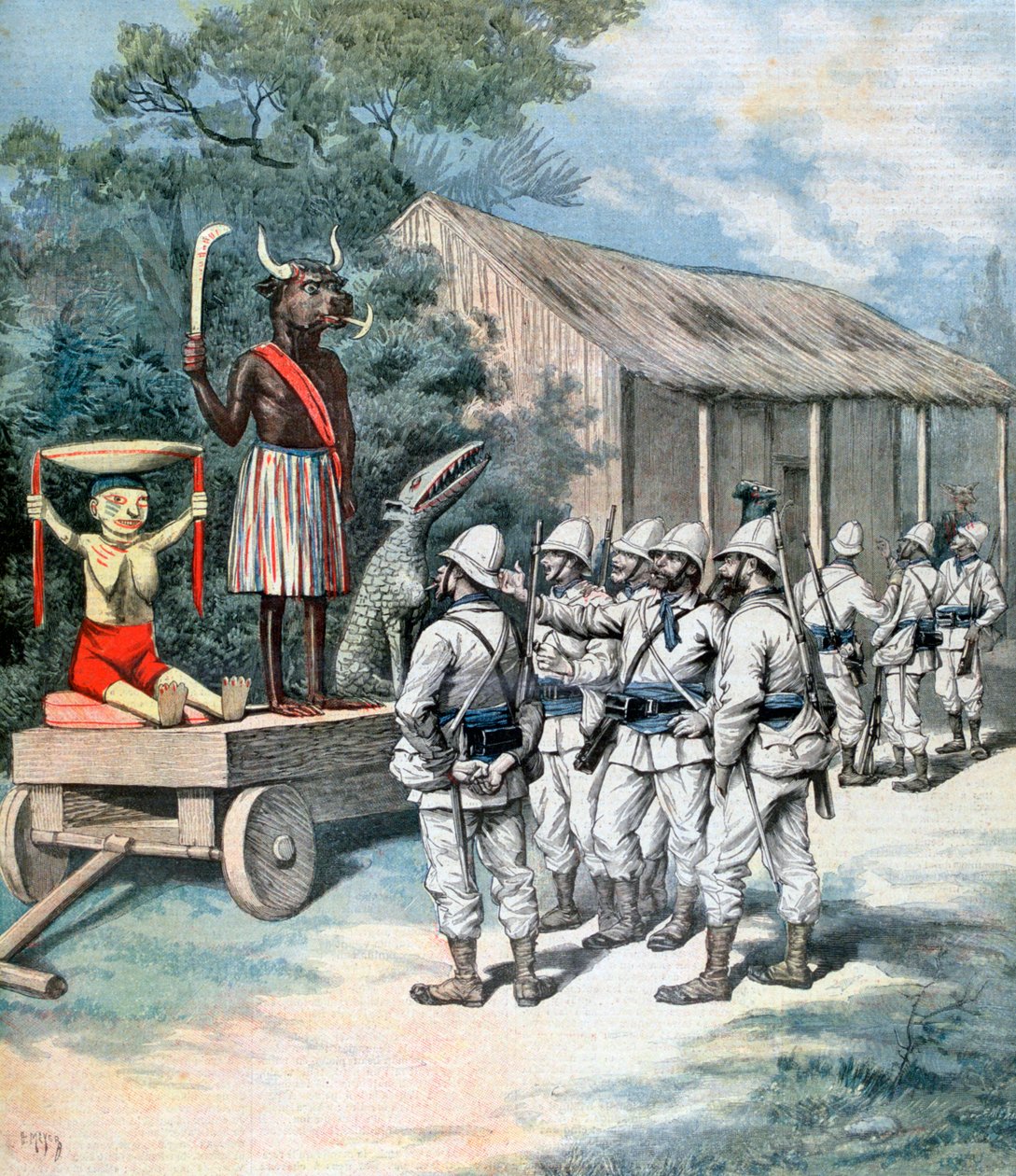 Krigens idol, Kana, Dahomey, Afrika, 1892 av Henri Meyer