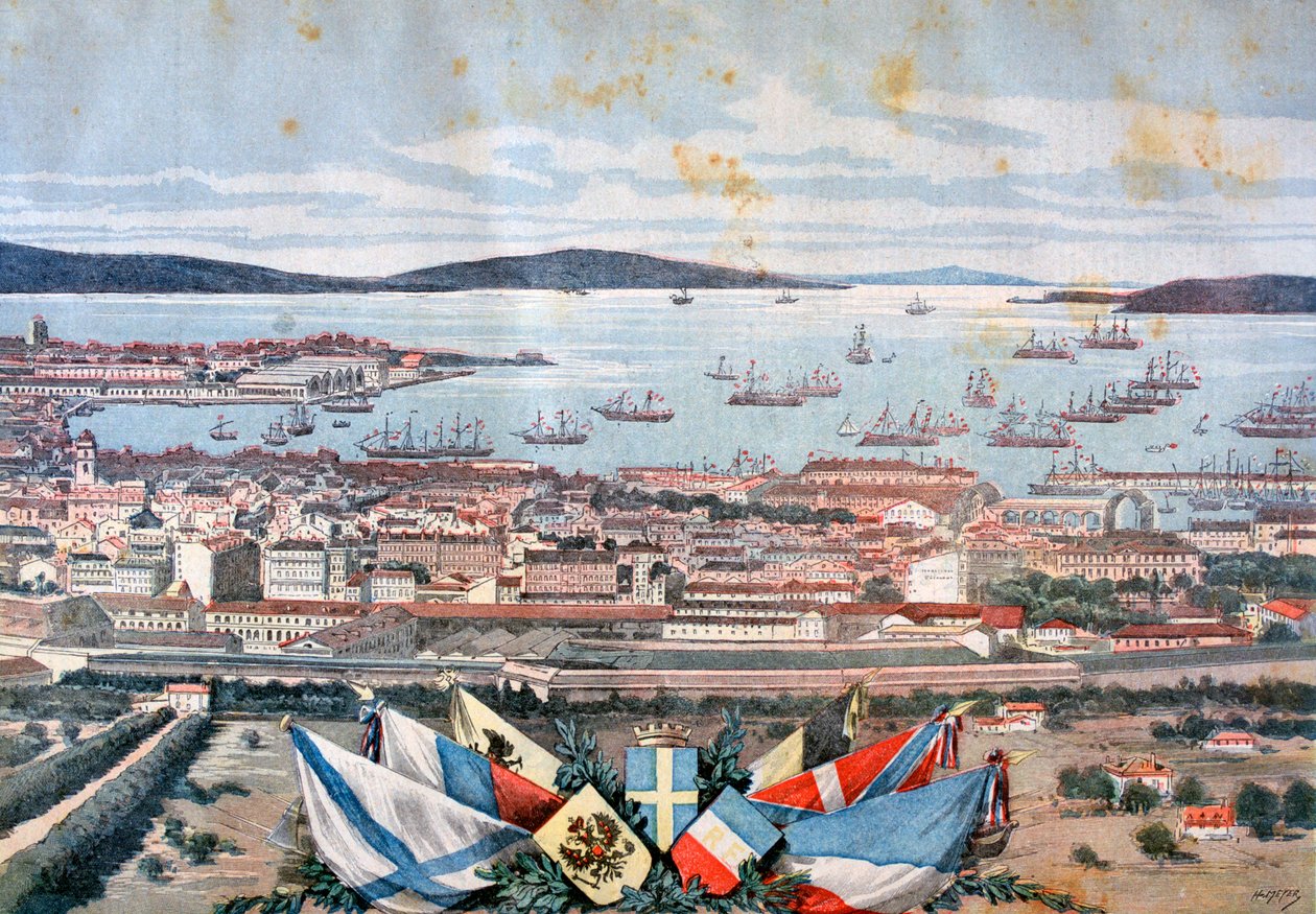 Havnen i Toulon, 1893 av Henri Meyer