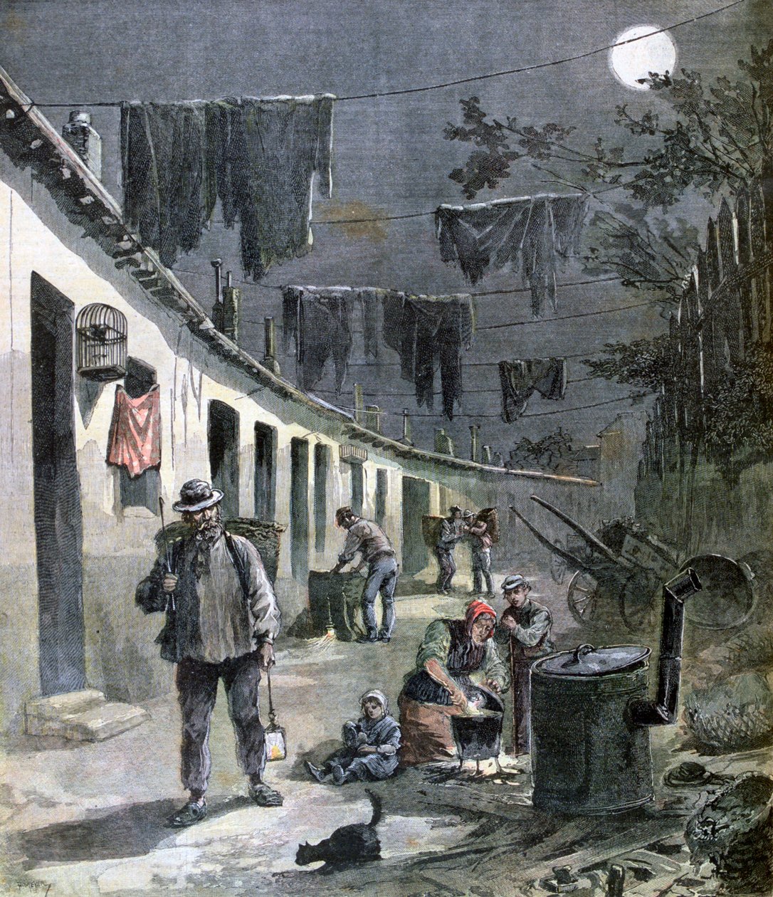 Den fille- og beinmannen i Paris, 1892 av Henri Meyer