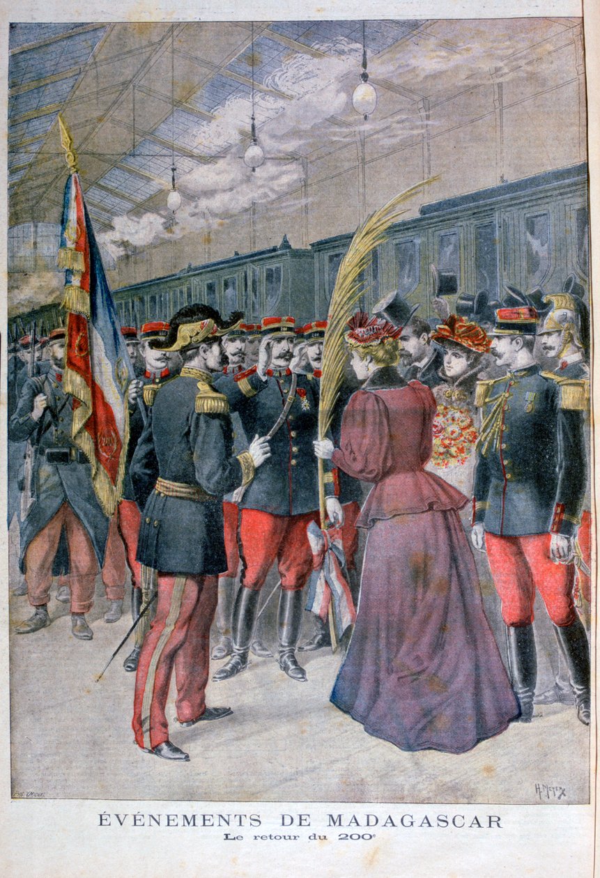 Retur av 200-regimentet fra Madagaskar, 1896 av Henri Meyer