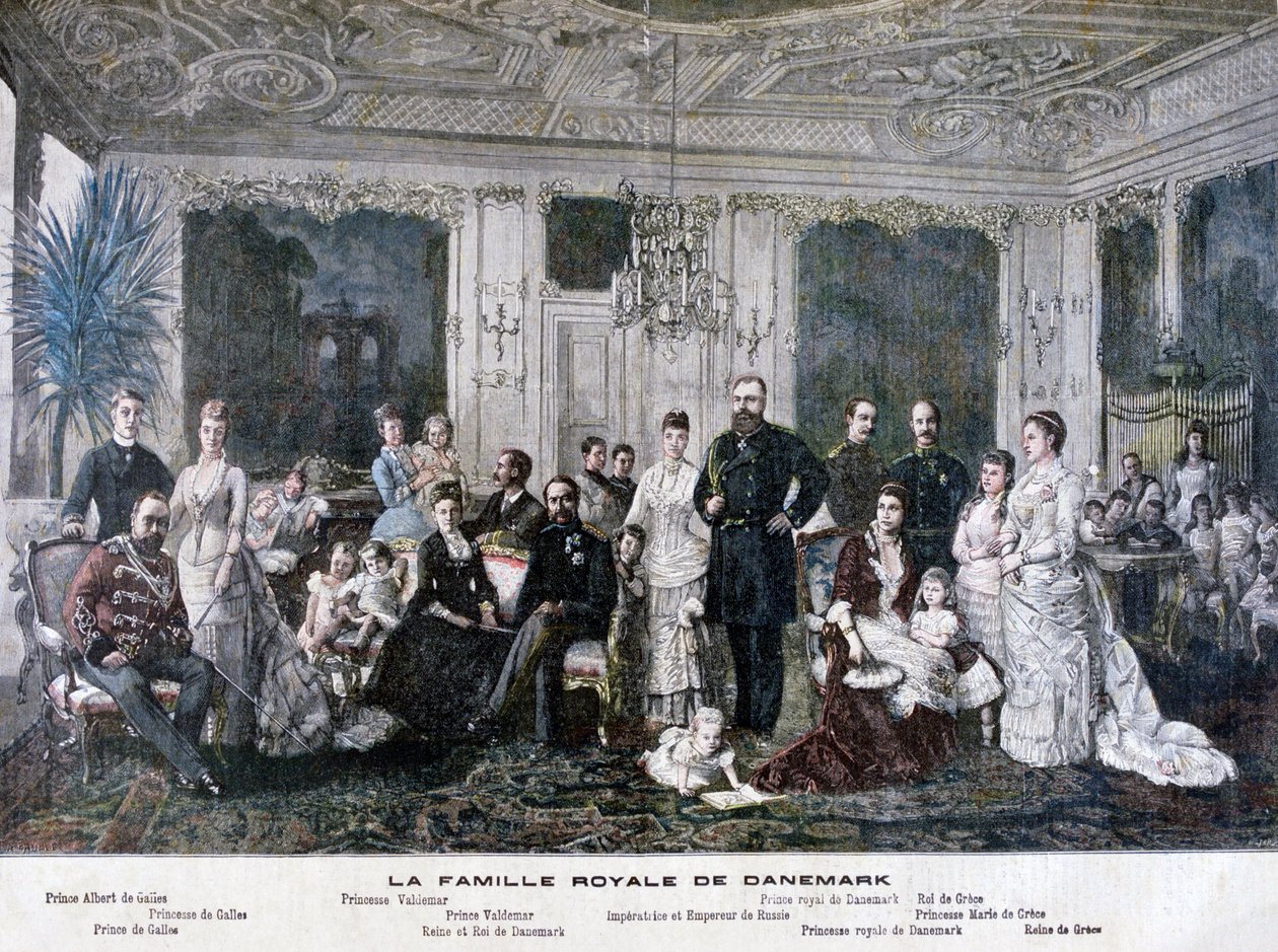 Kongefamilien i Danmark, 1891 av Henri Meyer
