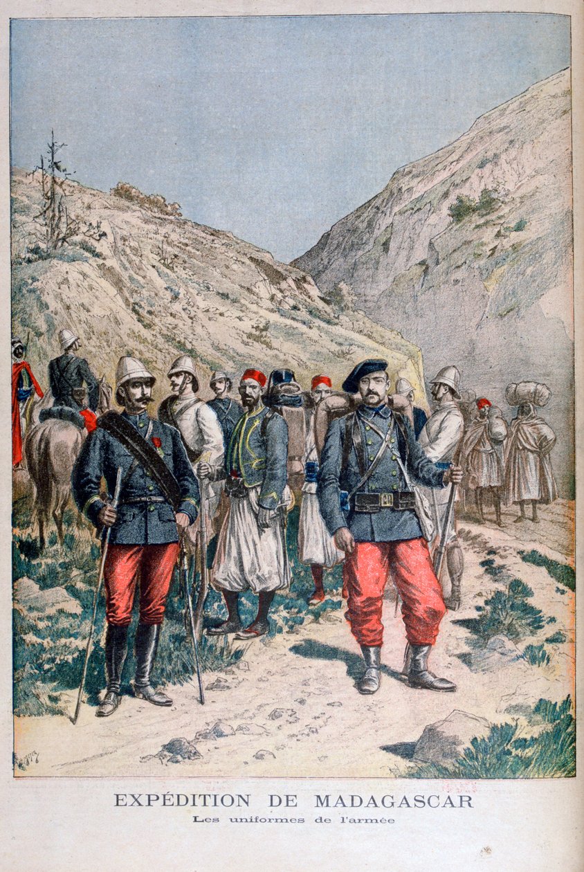 Uniformer av den franske ekspedisjonsstyrken på Madagaskar, 1895 av Henri Meyer