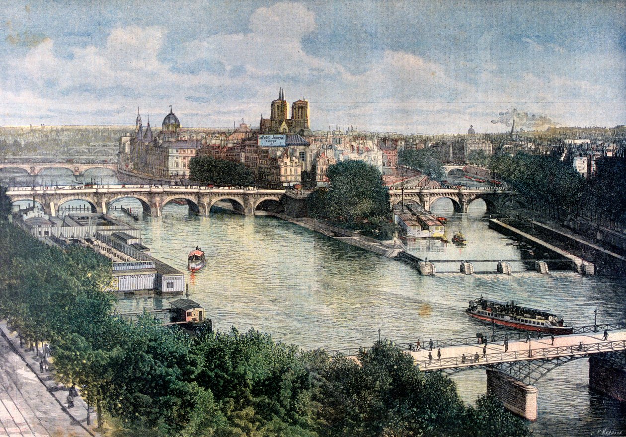 Utsikt over Paris, 1892 av Henri Meyer