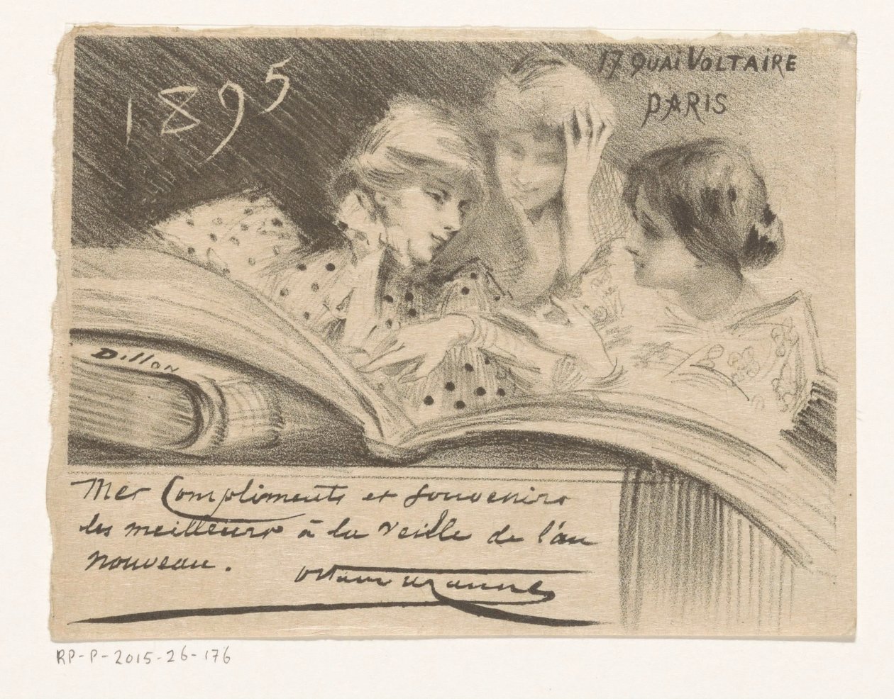 Nyttårsønske fra Octave Uzanne for året 1895 av Henri Patrice Dillon