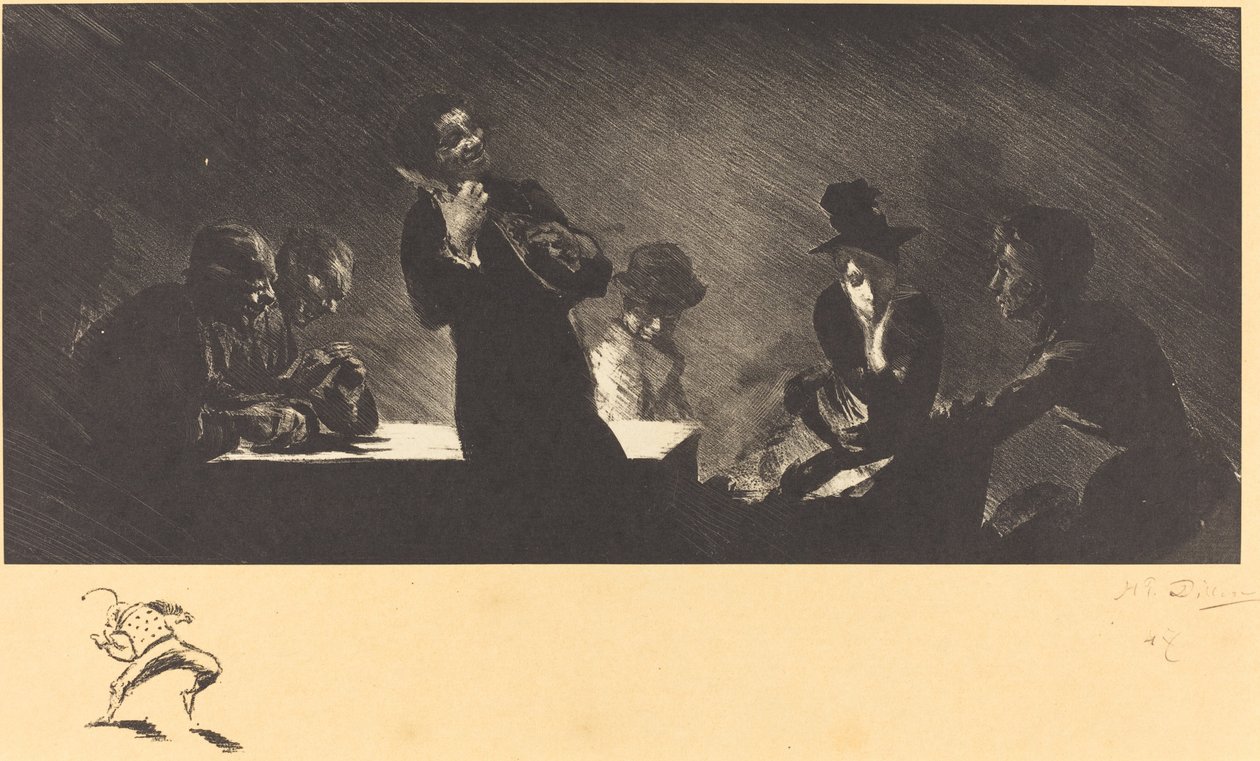 Mandolinspilleren (Mandoliniste) av Henri Patrice Dillon