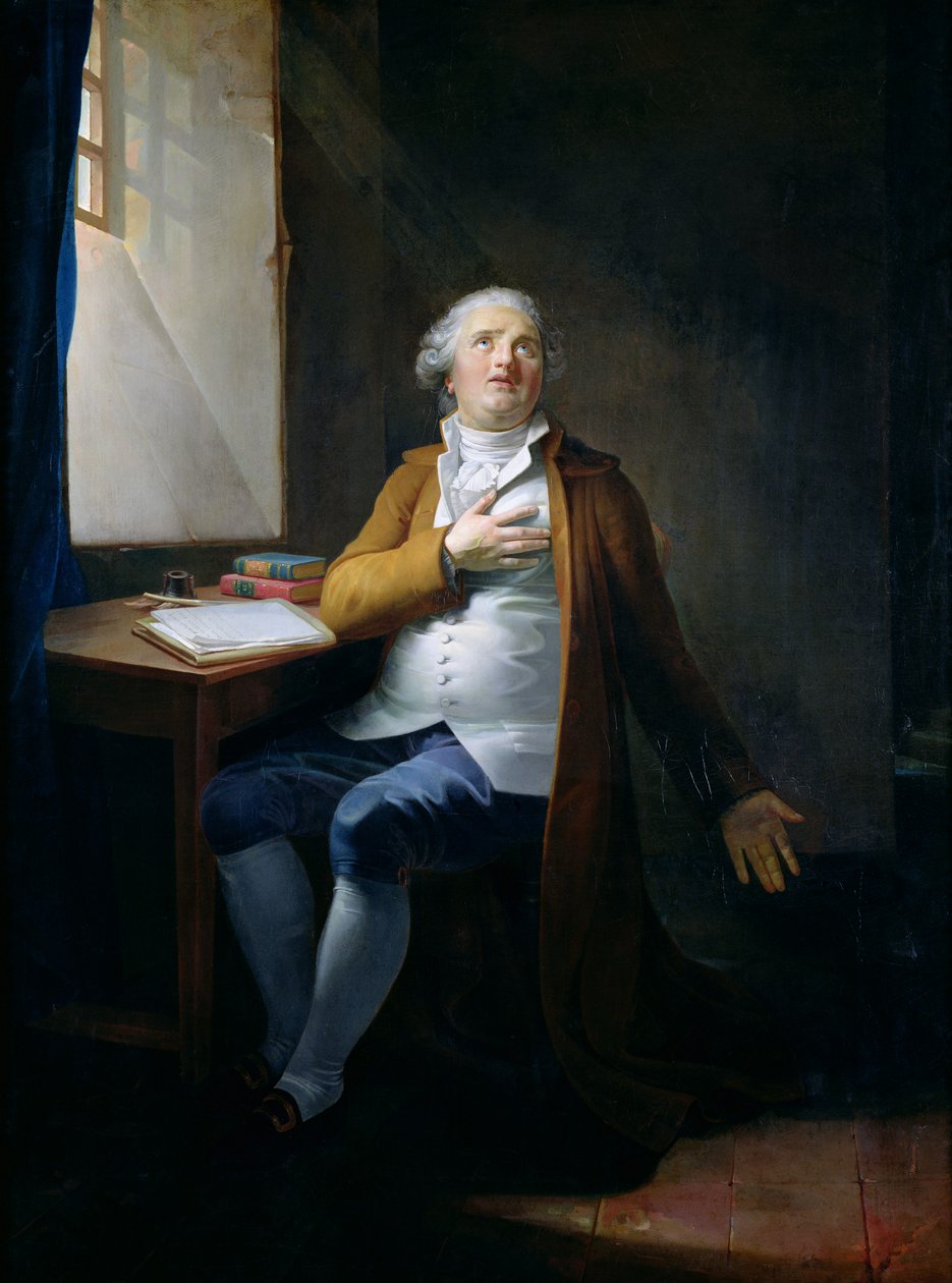 Louis XVI (1754-93) i tempelet, ca. 1795 (olje på lerret) av Henri Pierre Danloux
