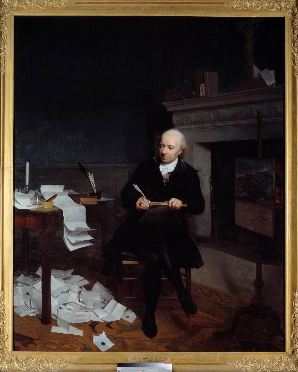 Portrett i full lengde av Jean Francois de la Marche (1729-1805), biskop av Leon Maleri av Henri-Pierre Danloux (1753-1809) 1700-talls søn. 2,2x1,8 m - Full lengdeportrett av Jean Francois de la Marche (1729-1805), biskop av Leon (Bretagne). Maleri av Hen av Henri Pierre Danloux