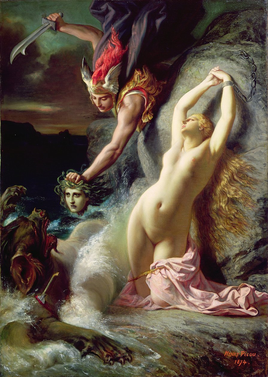 Andromeda lenket til klippen, 1874 av Henri Pierre Picou