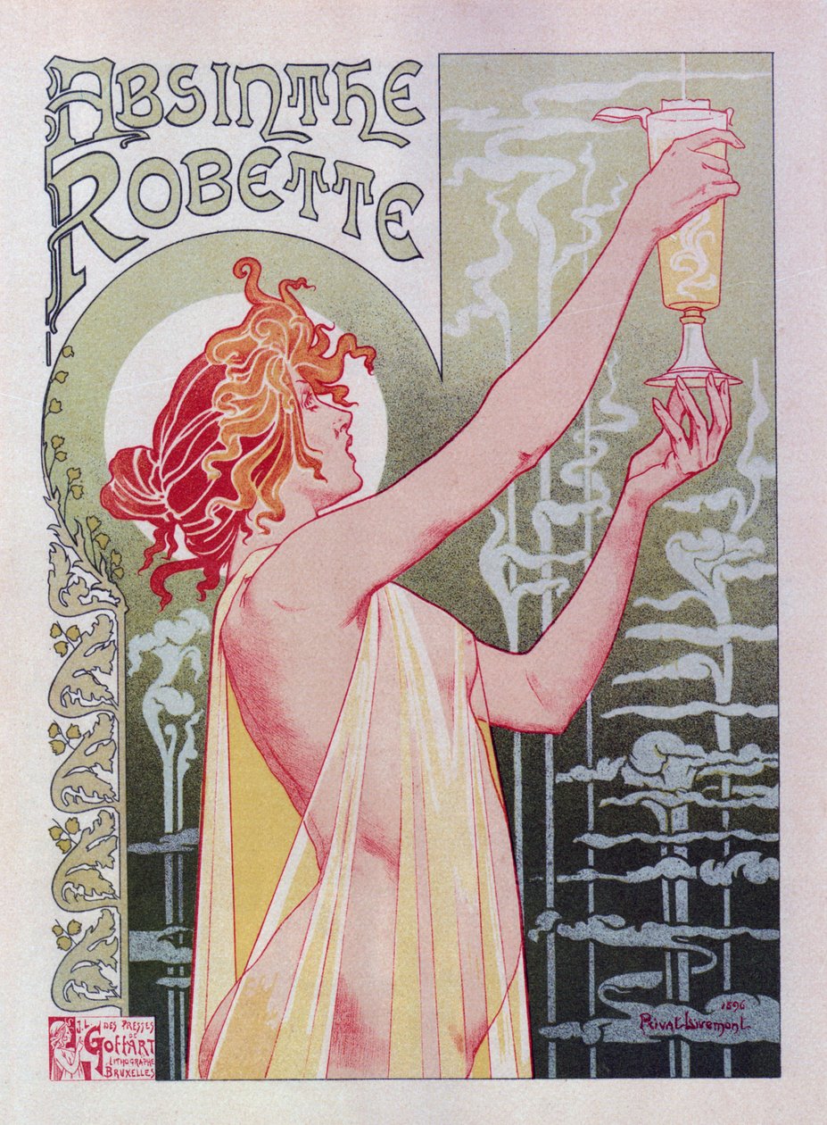 Absinthe Robette-plakat, 1896 av Henri Henri Antoine Théodore Livemont