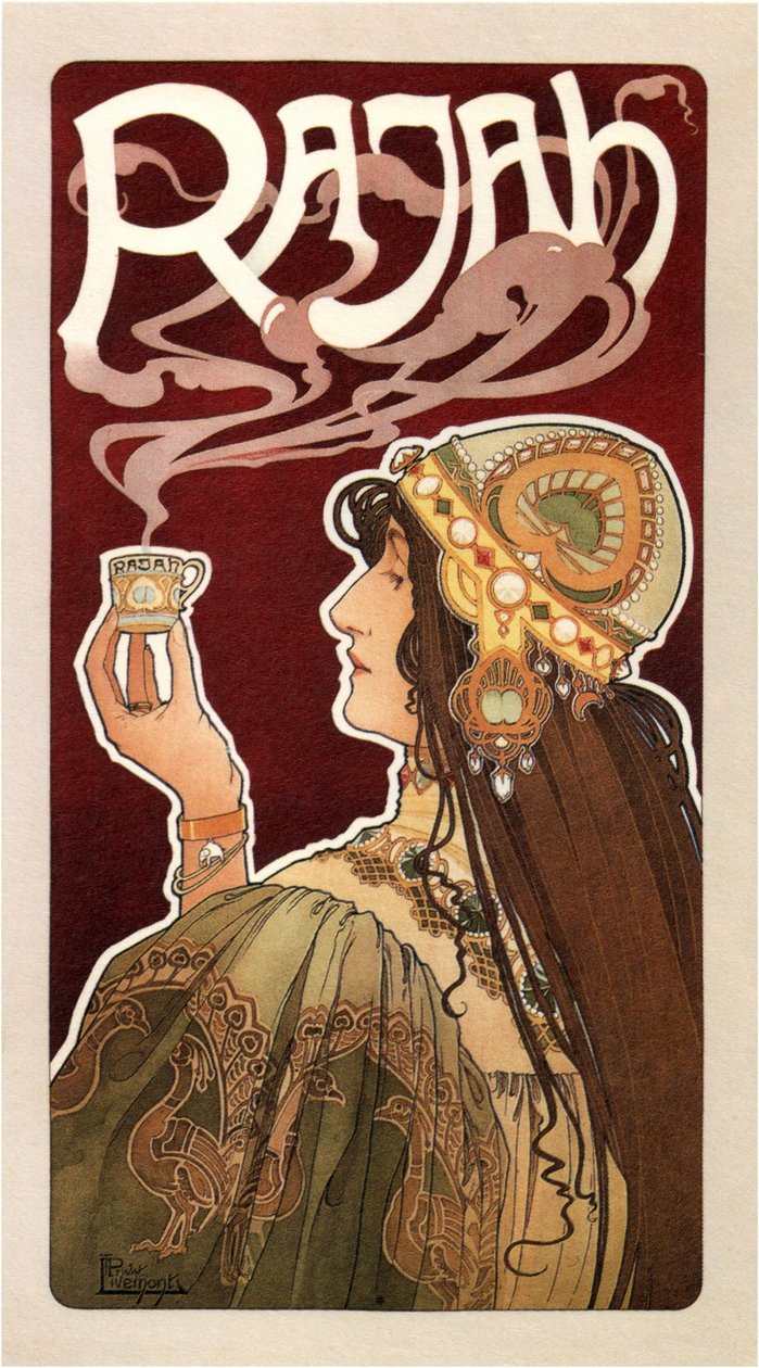 Rajah kaffeplakat, 1899 av Henri Henri Antoine Théodore Livemont