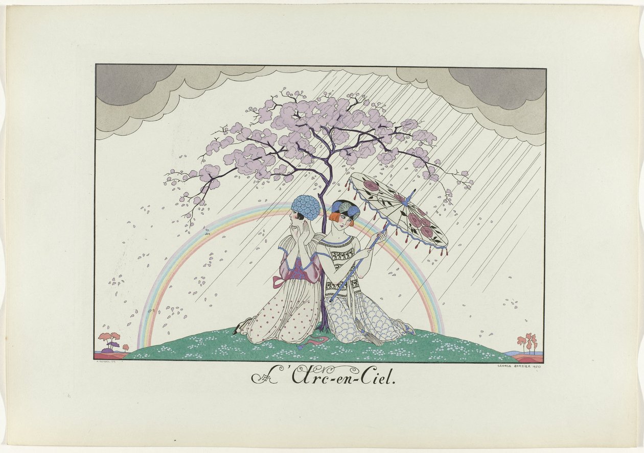Dagens lykke eller fasjonable nåder: Regnbuen. (tittel på objekt) The Happiness of the Day eller Fashionable Graces (serietittel) av Henri Reidel