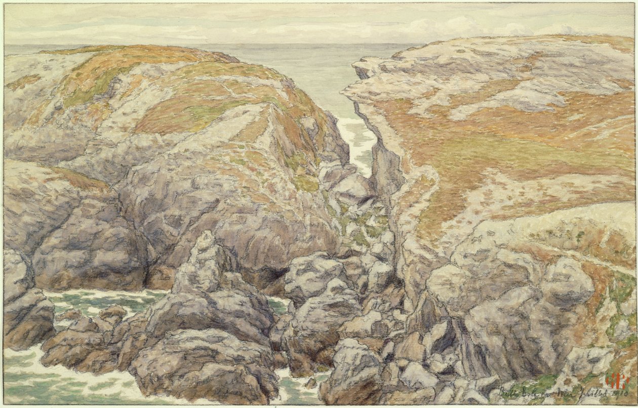 Klippeene ved Belle-Isle-en-Mer av Henri Rivière