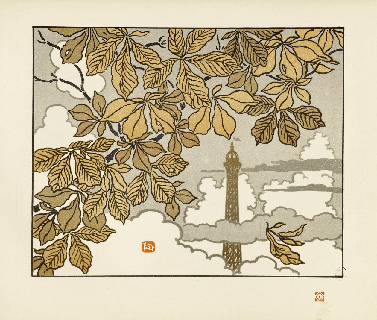 Frontispis [De trettiseks utsiktene over Eiffeltårnet] av Henri Rivière