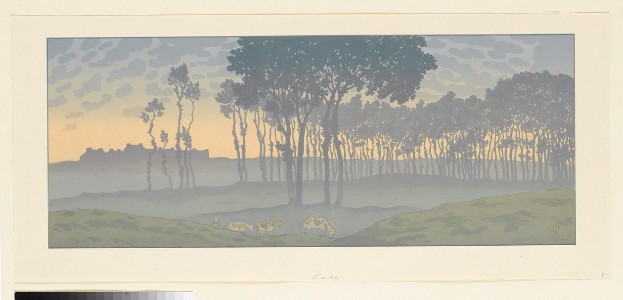 Daggryet (blad 1 fra: La Féerie des Heures) av Henri Rivière