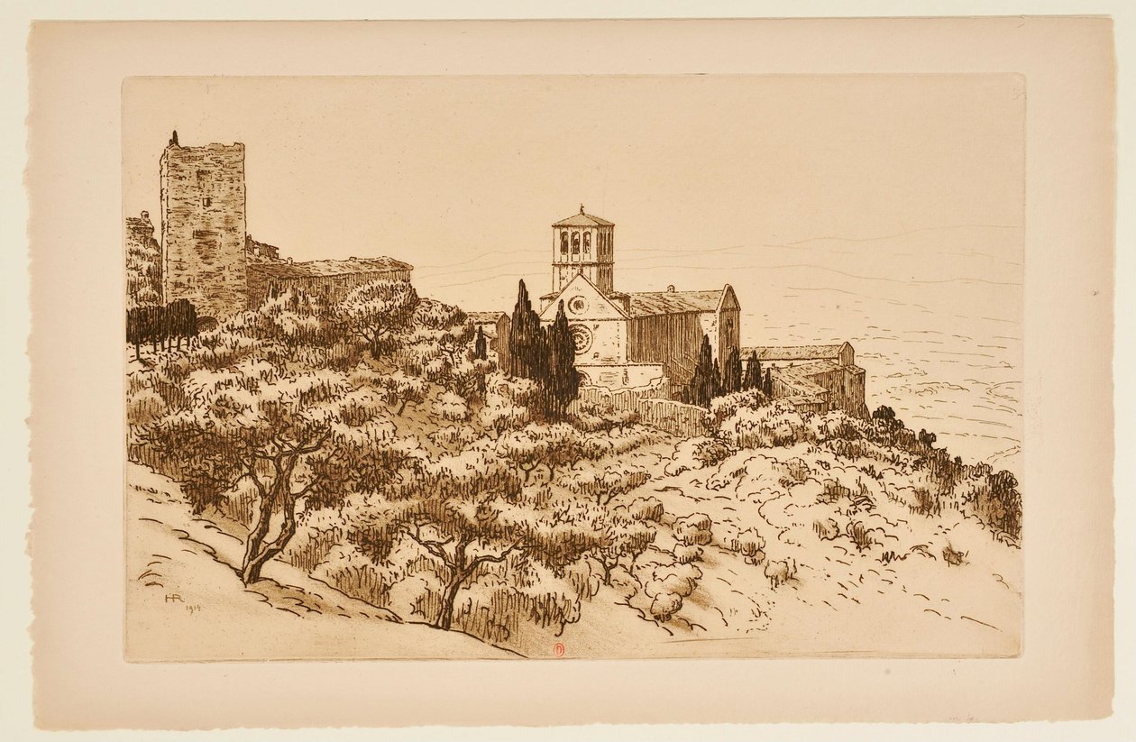 Basilikaen i Assisi av Henri Rivière