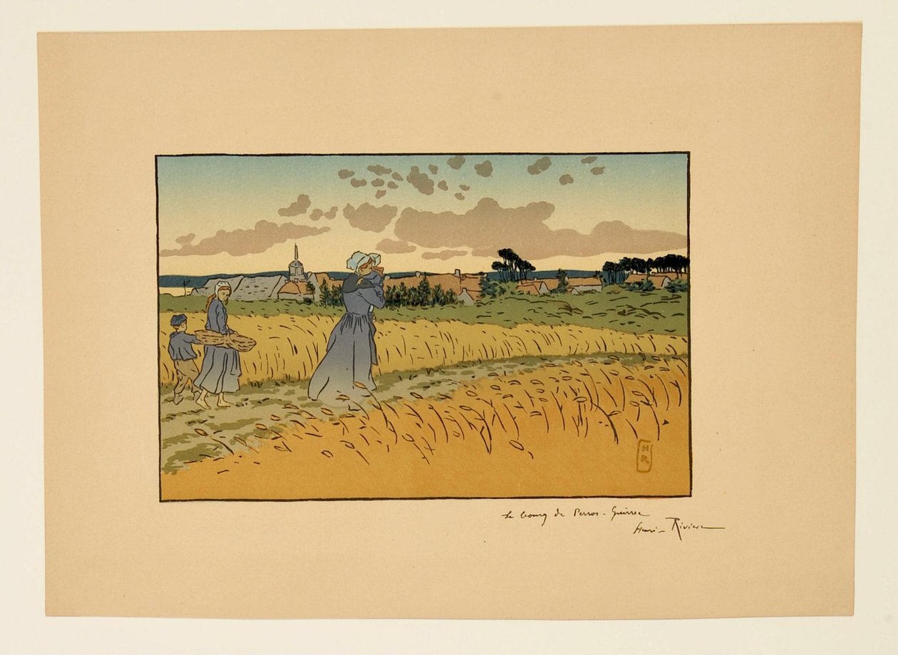 [Byen Perros-Guirec] av Henri Rivière